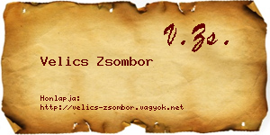 Velics Zsombor névjegykártya